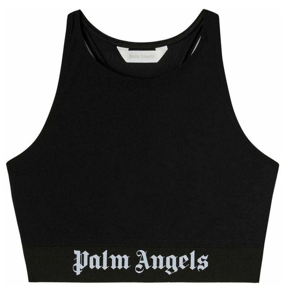 Palm Angels Womens/Ladies Strappy Sport Crop Top / Black/White